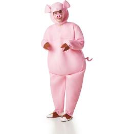 🐷 Fantasia inflável de porco gordinho para adultos