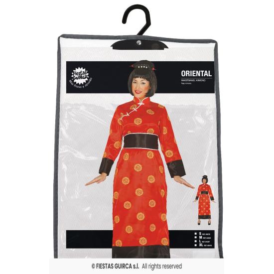 Fantasia de tangerina vermelha chinesa para mulheres