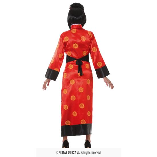 Fantasia de tangerina vermelha chinesa para mulheres