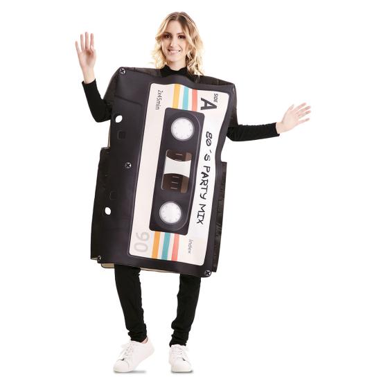 Fantasia de cassete retrô dos anos 80 para adultos – Fantasia de festa original e divertida