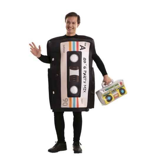 Fantasia de cassete retrô dos anos 80 para adultos – Fantasia de festa original e divertida