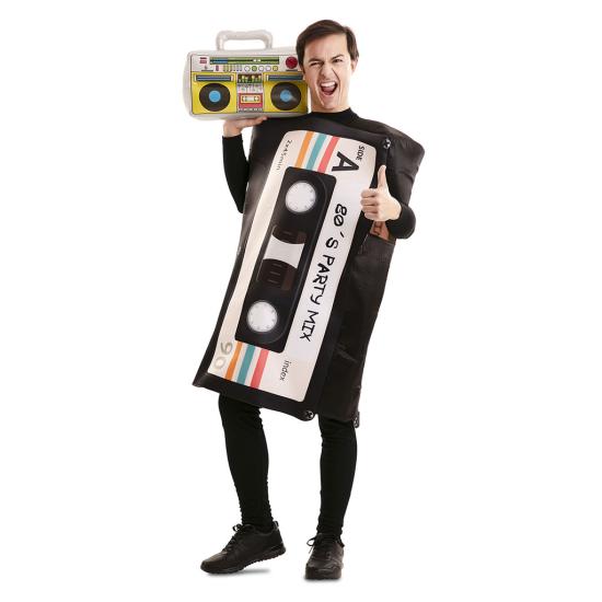 Fantasia de cassete retrô dos anos 80 para adultos – Fantasia de festa original e divertida