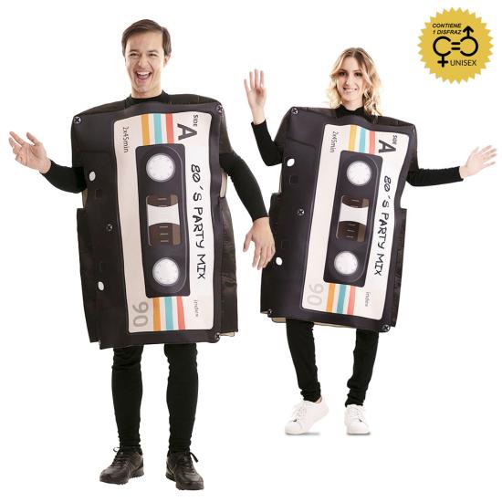 Fantasia de cassete retrô dos anos 80 para adultos – Fantasia de festa original e divertida
