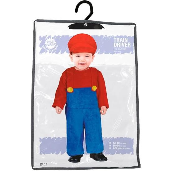 Fantasia de condutor de trem aventureiro para bebês