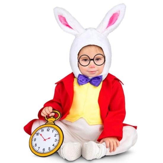 Fantasia de Coelho Alice com Relógio de Bebê Fantasia de Coelho Alice com Relógio de Bebê