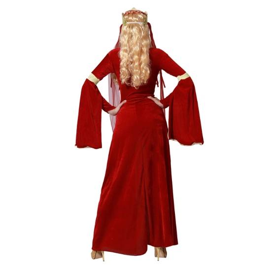 Fato de senhora medieval vermelho para mulher