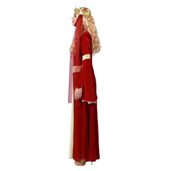 Fato de senhora medieval vermelho para mulher