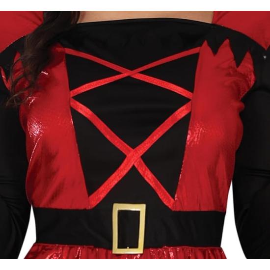 Fantasia de Diabo para Mulher - Inclui Faixa de Cabeça e Vestido