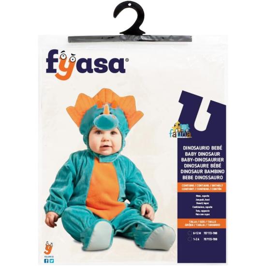 Fantasia de dinossauro para bebês de 1 a 2 anos - Inclui macacão e capuz
