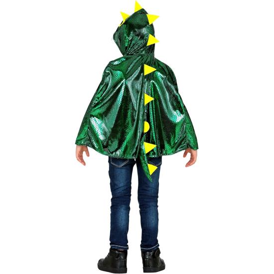 Capa com capuz para fantasia de dragão cuspidor de fogo infantil