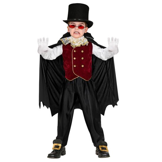 Fato de Drácula gótico para criança