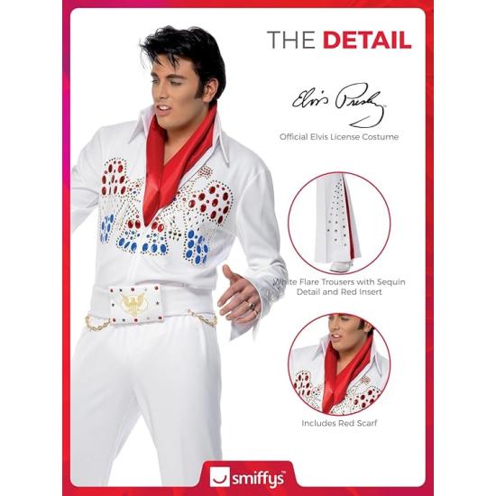 Fato de Rei do Rock Elvis Deluxe para homem