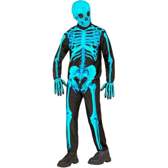 Fantasia de esqueleto fluorescente para crianças da FAST COSTUME
