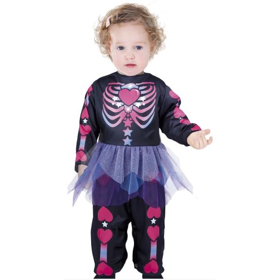 Fato de esqueleto rosa para menina Fato de esqueleto rosa para menina