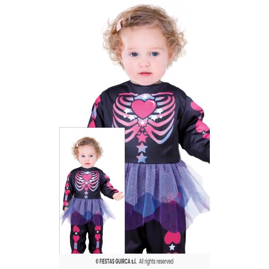 Fato de esqueleto rosa para menina Fato de esqueleto rosa para menina