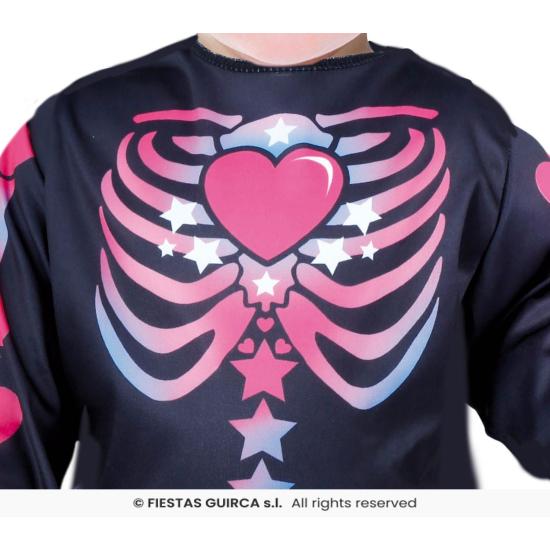 Fato de esqueleto rosa para menina Fato de esqueleto rosa para menina