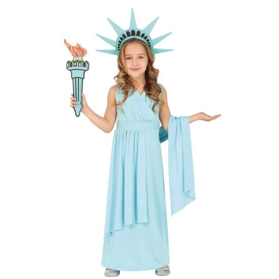 Fantasia de Estátua da Liberdade para Meninas – Fantasia Infantil Monumento Histórico Fantasia de Estátua da Liberdade para Meninas – Fantasia Infantil Monumento Histórico