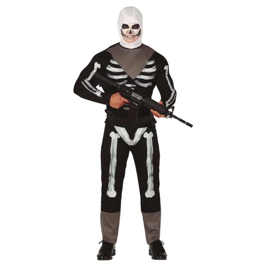 Traje adulto de soldado caveira Fortnite Traje adulto de soldado caveira Fortnite