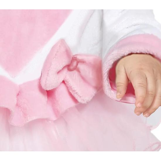Fantasia de Gatinho Rosa - Macacão Rosa com Capuz de Gato e Tutu para Bebê **