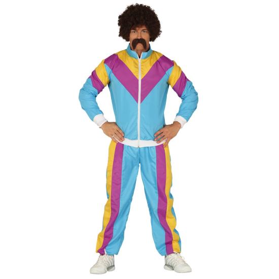 Fato de ginasta dos anos 80 para homem