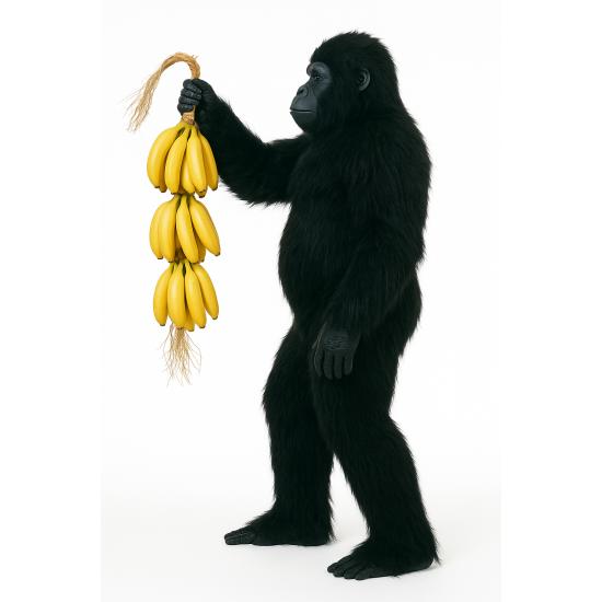 Fantasia de Gorila Negro Deluxe para Homens