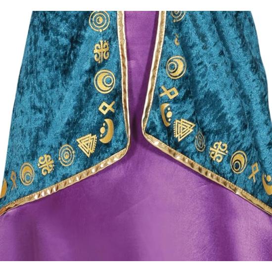 Fantasia de Bruxa Mágica para Meninas – Vestido Lilás e Turquesa