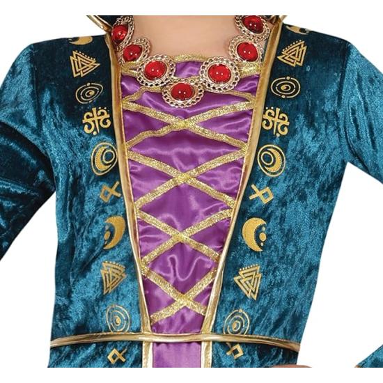 Fantasia de Bruxa Mágica para Meninas – Vestido Lilás e Turquesa