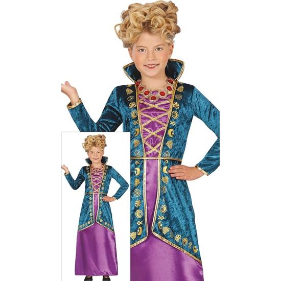 Fantasia de Bruxa Mágica para Meninas – Vestido Lilás e Turquesa