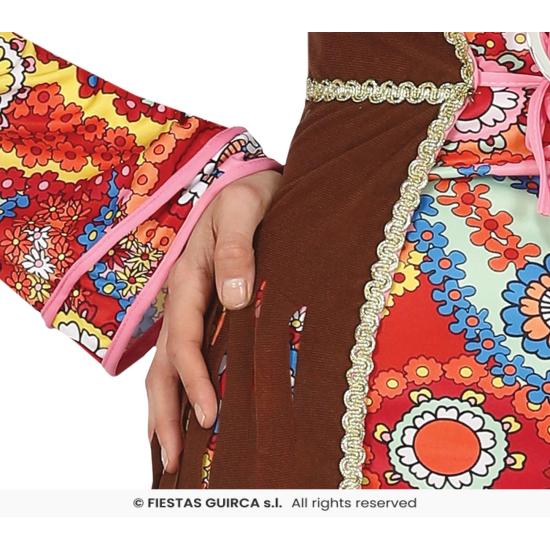 Fantasia Hippie com Vestido Longo para Mulheres **