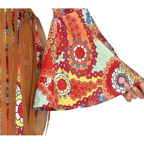 Disfraz de hippie multicolor mujer