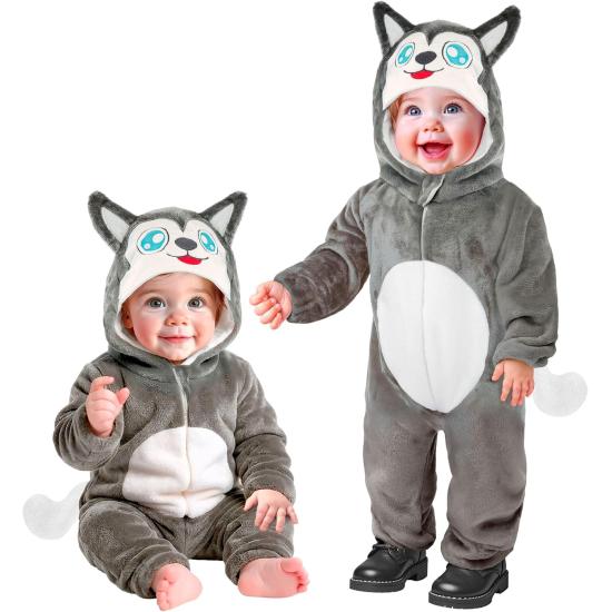 fantasia de husky bebê
