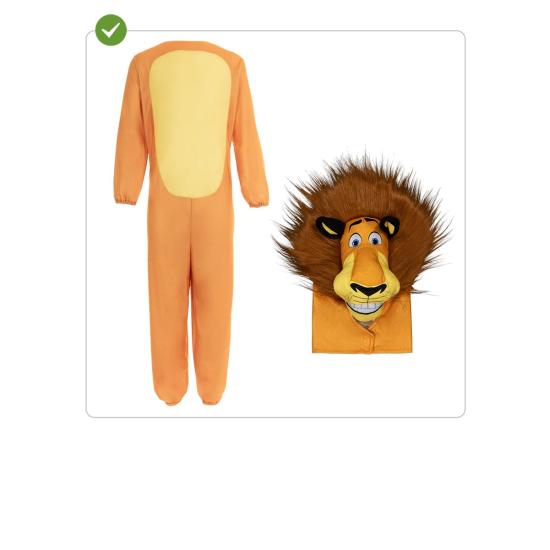 Disfraz de Madagascar Alex el León para hombre