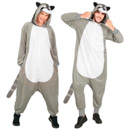 🦝 Fantasia de Guaxinim Unissex para Adultos