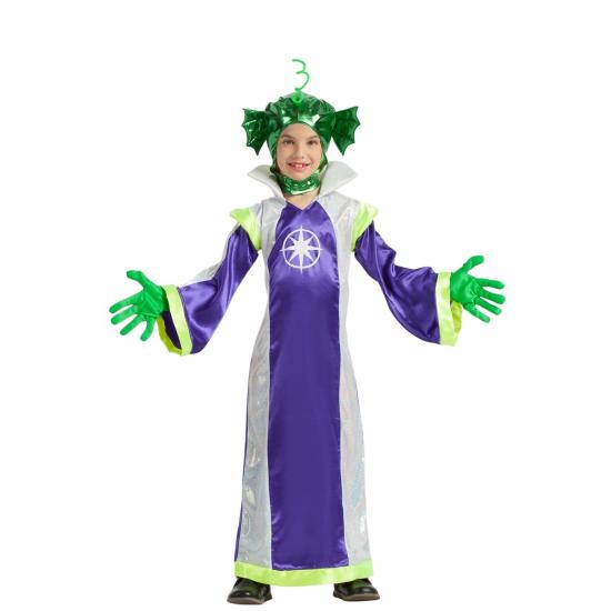 Fato de marciano roxo para menina Fato de marciano roxo para menina