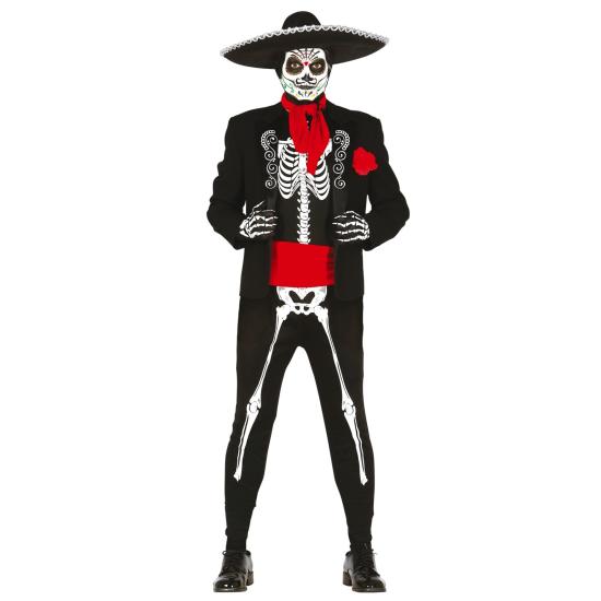 Fato de esqueleto Mariachi para menino