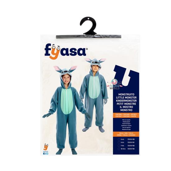 Fantasia de Monstro Costura Azul para Crianças