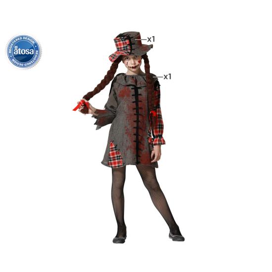 Fantasia de boneca vodu para menina