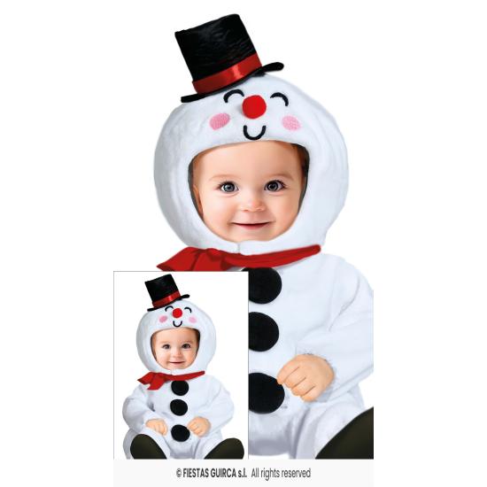 Fantasia de boneco de neve branco para bebê