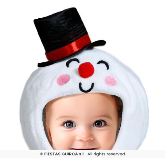 Fantasia de boneco de neve branco para bebê