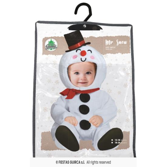 Fantasia de boneco de neve branco para bebê