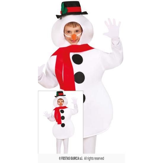 Fantasia de boneco de neve para crianças