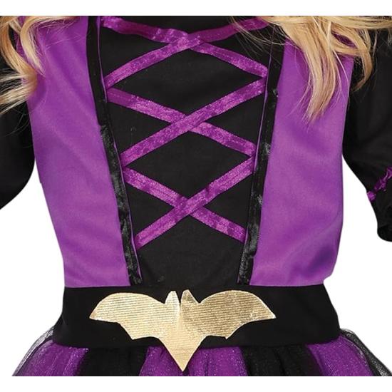 Fantasia de Morcego Lilás para Meninas - Fantasia de Morcego com Tiara de Morcego, Vestido de Tutu e Asas - Fantasias de Halloween para Meninas