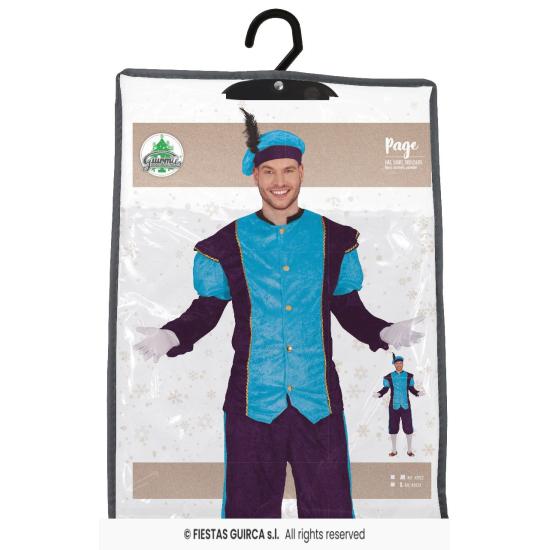 Fato de página real azul adulto Fato de página real azul adulto