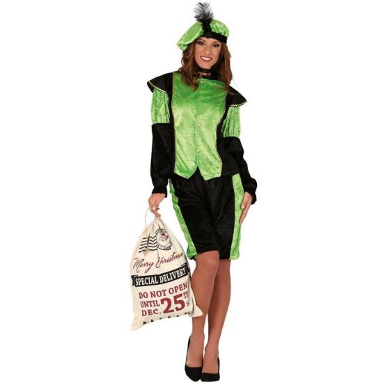 Fato de página real verde para adulto