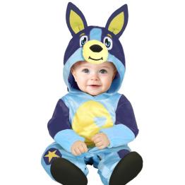 Fantasia de cachorro azul para bebê
