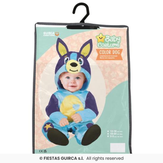 Fantasia de cachorro azul para bebê