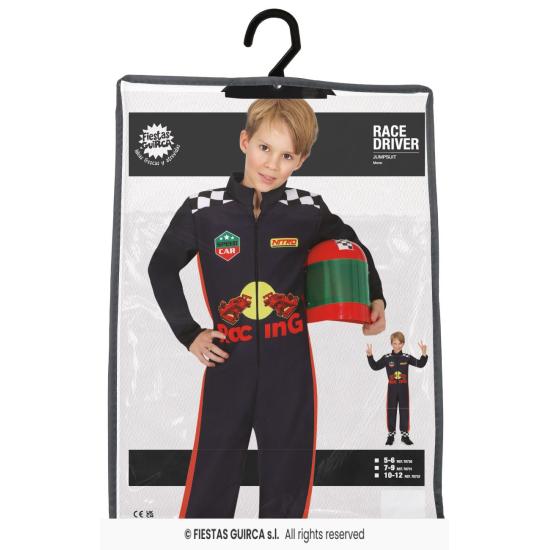 Fantasia de piloto de corrida infantil