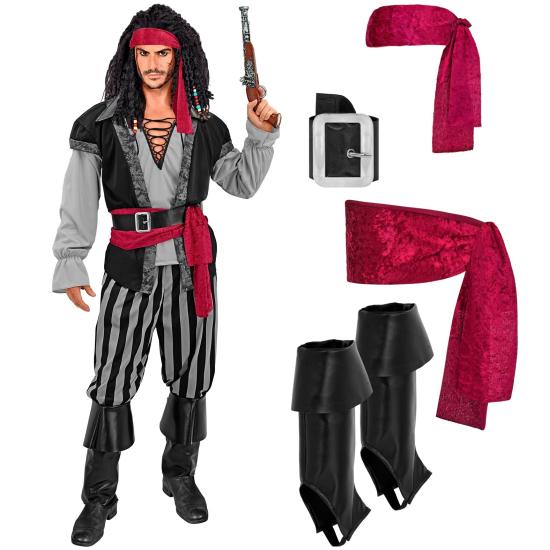 Fantasia de Pirata Masculino - Aventureiro Caribenho Fantasia de Pirata Masculino - Aventureiro Caribenho