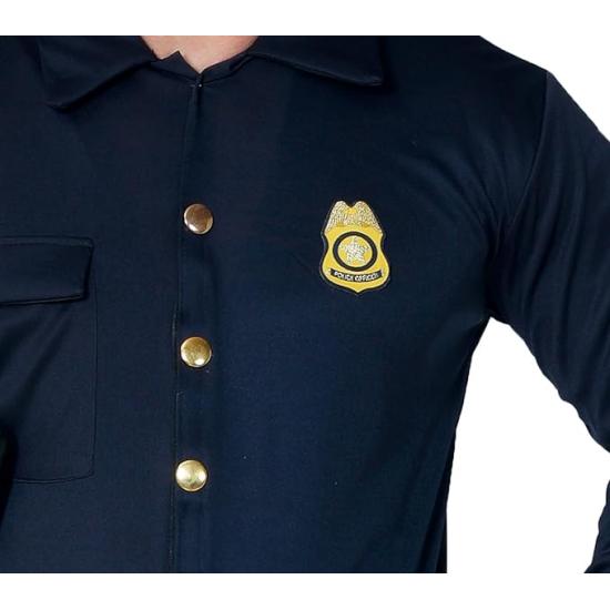 Fantasia de polícia adulto plus size