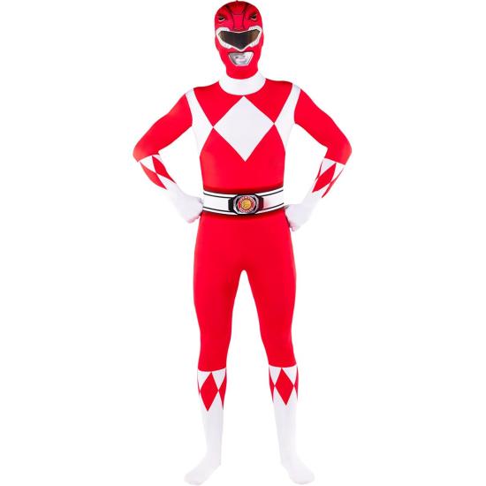 Disfraz de Power Ranger rojo segunda piel